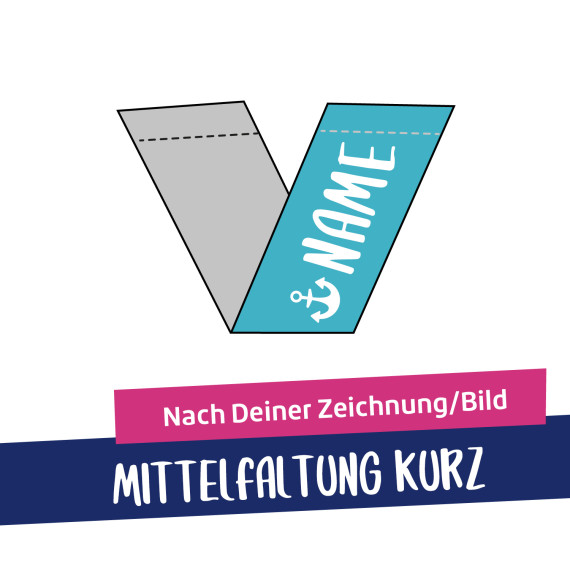 Artwork-Label nach Deiner Zeichnung "MIttelfaltung (kurz)"