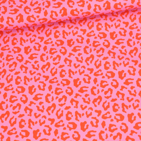 Outdoorstoff - Mini Collection - Leo - Rosa/Orangerot - abby and amy