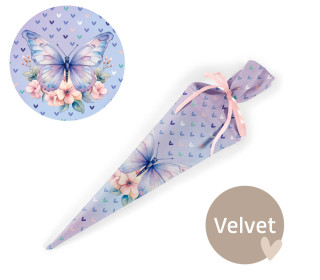 DIY-Nähset Schultüte - GESCHWISTERTÜTE - Butterfly Dreams - Velvet - abby and amy
