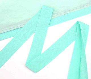 1 Meter Bündchen-Band - Saum-Band - 25mm - Jersey - Minttürkis