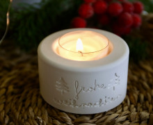 Silikon - Gießform - Kerzenhalter - Frohe Weihnachten - für Teelichter - vielfältig nutzbar