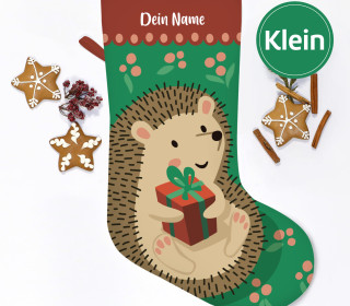 DIY-Nähset - Nikolaussocke - KLEIN - Softshell - Igel - Käselotti