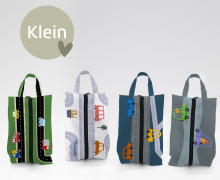 DIY-Nähset - 4 Schuhbeutel - KLEIN (bis Gr. 34) - Small City - Outdoorstoff - abby and amy