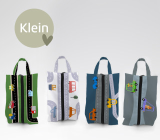 DIY-Nähset - 4 Schuhbeutel - KLEIN (bis Gr. 34) - Small City - Outdoorstoff - abby and amy