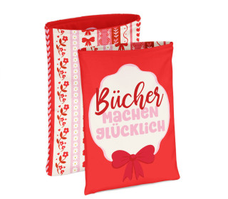 DIY-NÄHSET - Buchtasche - Bücher machen glücklich - Schleife - Softshell - abby and amy