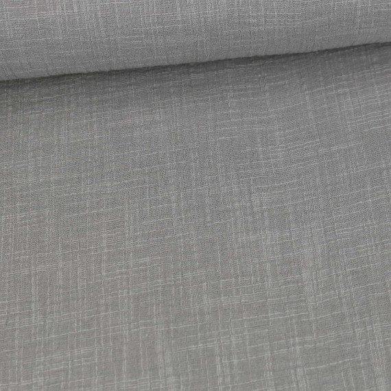 Musselin - Muslin - Double Gauze - Schnuffeltuch - Windeltuch - Uni - Slub-Garn - Dunkelgrau