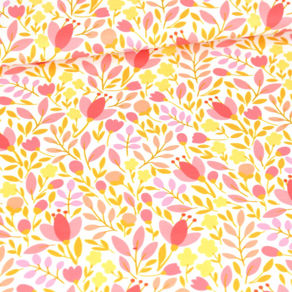 Sommersweat - Frohe Frühlingsblumen - Rosa - Weiß - Bio Qualität - abby and me