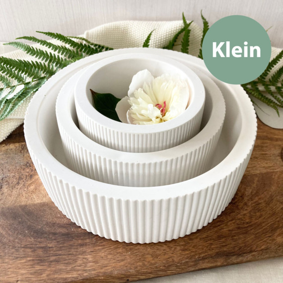 Silikon - Gießform - Schale - mit Rillen - Klein - vielfältig nutzbar