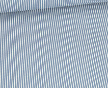 Jeans - Jeansstoff - Weiße Streifen - Leicht Elastisch - Taubenblau