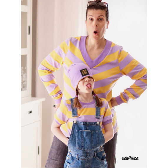 Sommersweat - Just Stripes! - Uni - Flieder