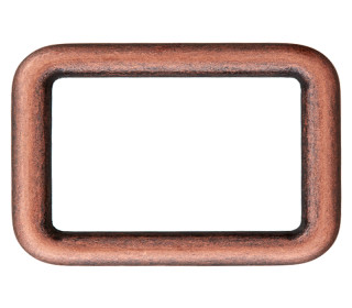1 Rechteck-Ring - Vierkant - 50mm - Metall - Altkupfer