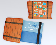 DIY-Nähset - Buch-Organizer - Let's Travel - Suitcase - Softshell - abby and amy