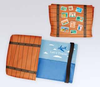 DIY-Nähset - Buch-Organizer - Let's Travel - Suitcase - Softshell - abby and amy