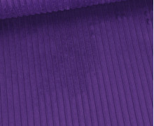 Samt - Chenillegewebe - Dekostoff - Breite Rippen - Polsterstoff - Uni - Lila