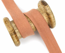 1 Meter elastisches Schrägband - 20mm - Jersey - Lachsbraun