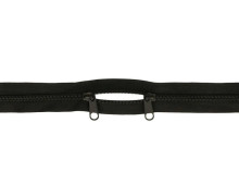 1 Reißverschluss - Rucksack - 100cm - Nicht Teilbar - 2 Zipper - Schwarz