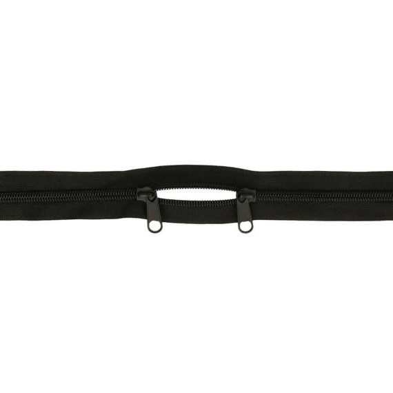 1 Reißverschluss - Rucksack - 100cm - Nicht Teilbar - 2 Zipper - Schwarz