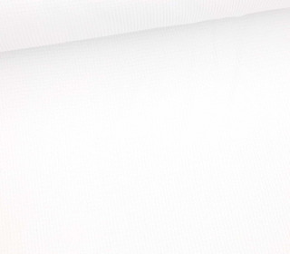 Waffelstrick-Jersey Light - Feine Struktur - Baumwolle - 200g - Weiß