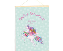 DIY-Stoffposter - Schulkind - Wildblume - Little Dreamer - Grün