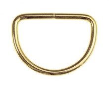 2 Halbrundringe - D-Ringe - 40mm - Veno - Gold