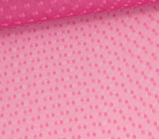 Feiner Tüllstoff - Weich - Punkte - Rosa