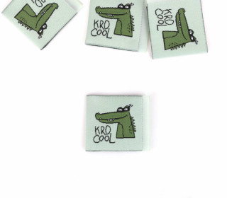 1 Label - Krokodil - KRO COOL - Blassgrün - Katzengold Designs