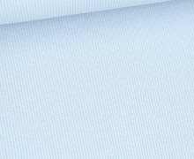 Waffelstrick-Jersey - Feine Struktur - Baumwolle - Uni - Pastellblau
