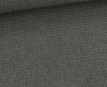 Waffel Piqué - Baumwolle - Meliert - Dunkelgrau