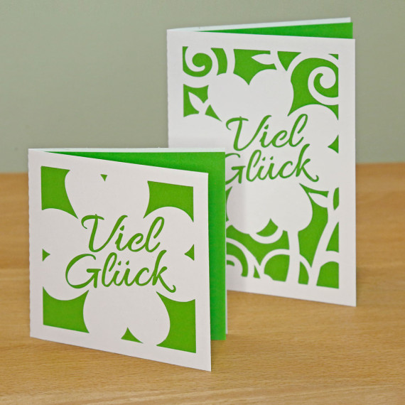 Plotterdatei Karte Viel Glück