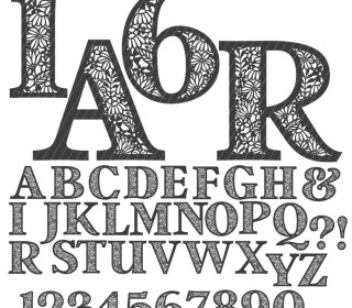 Filigrane Buchstaben und Zahlen (Komplettset) - Plotterdateien - Miri D Design