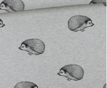 Sommersweat - Waldtiere - Igel - Schwarz - Grau Meliert - abby and me
