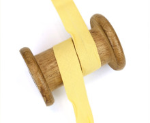 3 Meter Schrägband - Baumwolle - Blassgelb - Uni - 2cm x 3m - Zugeschnitten