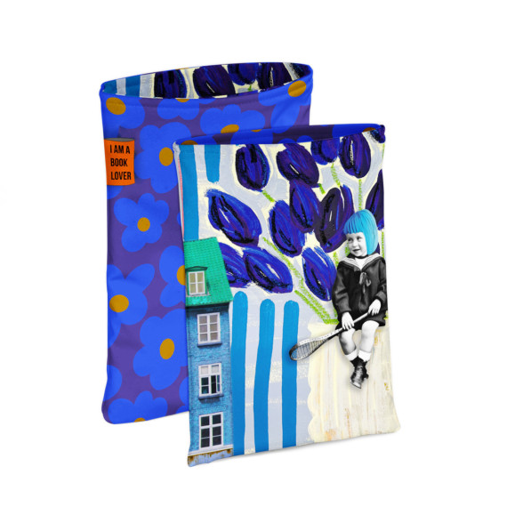 DIY-NÄHSET - Buchtasche - BLUES - Fische - Cherry Picking - Softshell - abby and amy