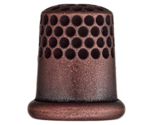 1 Polyesterknopf - Metallisiert - 16mm - Öse - Fingerhut - Altkupfer