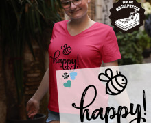 Onkel Bo's Bügelbilder - DIN A4 - Bee Happy - BIG