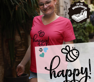 Onkel Bo's Bügelbilder - DIN A4 - Bee Happy - BIG