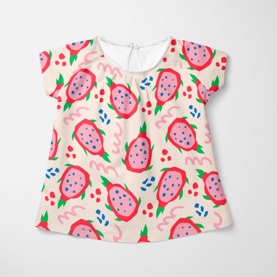 Jersey - Summer Vibes - Drachenfrucht - Creme - Bio Qualität - abby and me