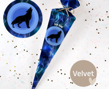 DIY-Nähset Schultüte - Wolf des Donners - Velvet - zum selber Nähen