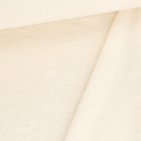 Frottee - Uni - 155cm - Warmweiß