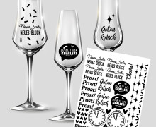 Rub-On Sticker - Neues Jahr, neues Glück - Silvester - Tante Henni Rub-Ons - vielfältig nutzbar