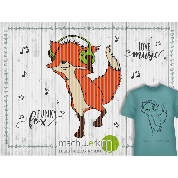 Plotterdatei Funky Fox