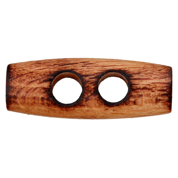 1 Holzknebel -  20mm - 2-Loch - Natur