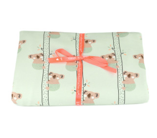 1m Zuschnitt - Sommersweat - Versteckspiel - Koala - Mint - Bio Qualität - abby and me