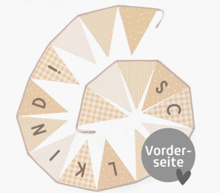 DIY - Wimpelkette - Schulkind - Beige/Creme - Velvet - abby and amy