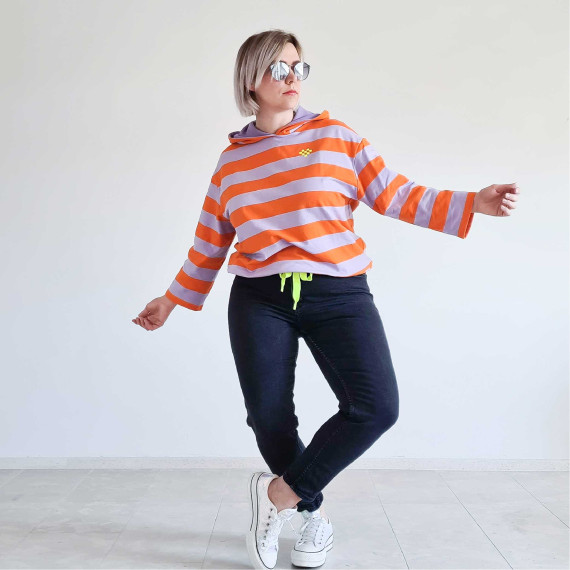 Sommersweat - Just Stripes! - Uni - Flieder