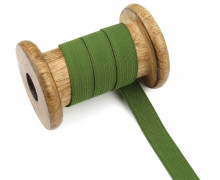 2 Meter Gummiband - Zugeschnitten -  Uni - 15mm - Farngrün