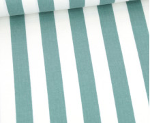 Musselin - Muslin - Double Gauze - Streifen - Schnuffeltuch - Windeltuch - Weiß/Altgrün