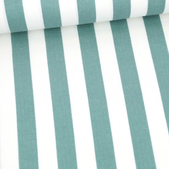 Musselin - Muslin - Double Gauze - Streifen - Schnuffeltuch - Windeltuch - Weiß/Altgrün