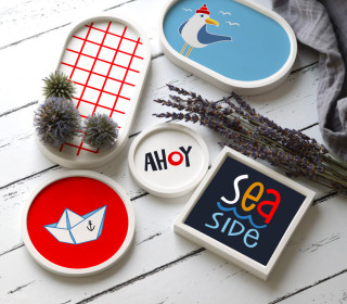 Outdoorstoff - Sea you soon - Inlays für Silikon - Probierset - Hamburger Liebe - abby and amy