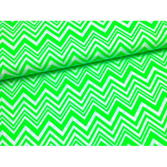 Stoff Neon On Zickzack Camelot Grün